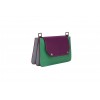 Flora: mini bag donna in pelle iris, perla e menta