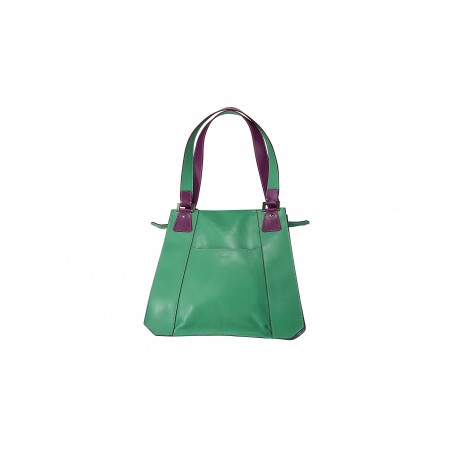 Amalia: borsa donna in vitello perla iris menta